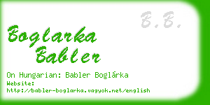 boglarka babler business card